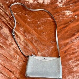 Women’s Kate Spade New York Shimmy Glitter Crossbody Bag in Lunar Light